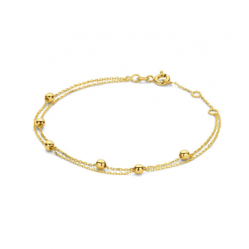 Jackie 14krt gouden armband Double Bubble JKB23.351 - 619678