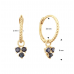 Jackie 14krt gouden oorbellen Triangle Sapphire Hoops - 619682