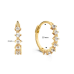 Jackie 14krt gouden oorbellen Radiance White Topaas Hoops JKE24.440 - 619683