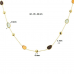 14krt gouden collier rookkwarts, citrien en amethist 42 - 45 - 48 cm - 619748