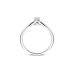 Blush Lab Grown Ring solitair 4-poots chaton 0.15crt G SI witgoud - 619868