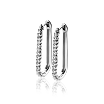 ZINZI zilveren creolen half bewerkt 28x2.5mm ZIO2693 - 620106
