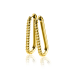 ZINZI zilveren creolen half bewerkt 28x2.5mm verguld ZIO2693G - 620107