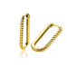 ZINZI zilveren creolen half bewerkt 28x2.5mm verguld ZIO2693G - 620107