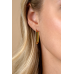 ZINZI zilveren creolen half bewerkt 28x2.5mm verguld ZIO2693G - 620107