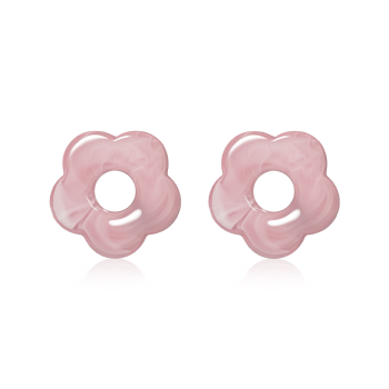 ZINZI oorbedels bloem 26mm roze kunststof ZICH2720BA - 620110