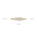 Blush Lab Grown Ring Assymetrisch 2x0.05, 1-0.15, 2-0.10 - 620121