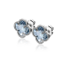 ZINZI zilveren oorknopjes klaver blauw ZIO2663B - 620131