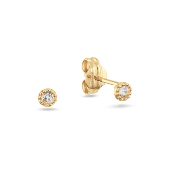 Jackie 14krt gouden oorbel Grimaldi White Topaz JKE25.511 - 620185