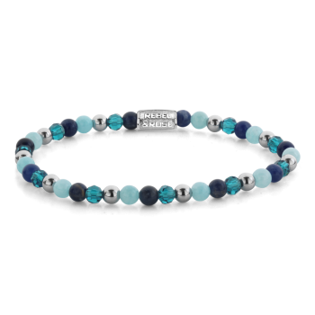 Rebel & Rose Jewelry Bracelet Blue Summer Glam Rocks 4mm 40163-s - 620212