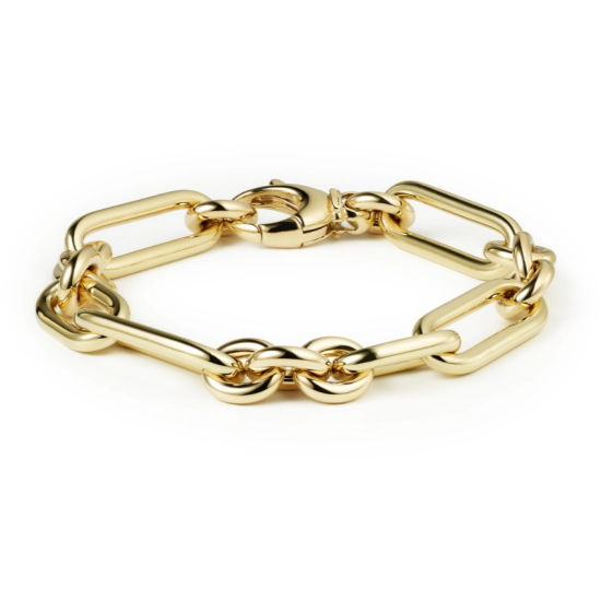 Monzario 14krt gouden armband 20.5cm 10.5mm - 620325