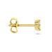 14krt gouden oorknop diamant 0.02ct H P per stuk - 620348