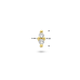 14krt gouden oorknop diamant 0.02ct H P per stuk - 620348