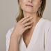 14krt bicolor gouden ring poli/mat diamant 0.08ct H SI - 620360