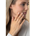 ZINZI zilveren aanschuifring 2mm breed in chatonzettingen bezet met diepgroene kleurstenen en witte zirconia's ZIR2557 - 620405