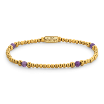 Rebel & Rose Jewelry Bracelet More Balls Than Most - Touch of Purple Glam Rocks - 4mm 40172 - 620421