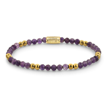 Rebel & Rose Jewelry Bracelet Stones Only - Purple & Yellowgold Glam Rocks - 4mm 40173-G - 620422