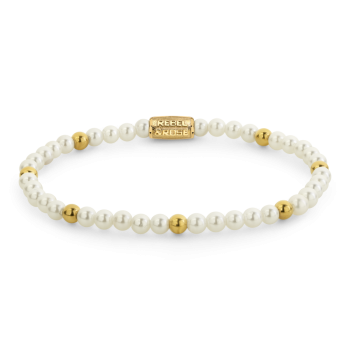 Rebel & Rose Jewelry Bracelet Stones Only - Pearl & Yellowgold - 4mm 40177-G - 620426