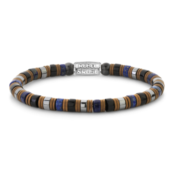 Rebel & Rose Jewelry Bracelet No Balls Please - Slices - Mixed Blue - 6mm 60149-S - 620428