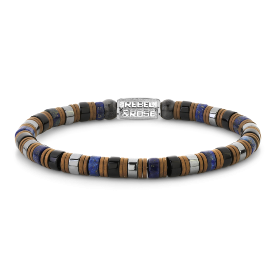 Rebel & Rose Jewelry Bracelet No Balls Please - Slices - Mixed Blue - 6mm 60149-S - 620428