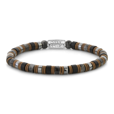 Rebel & Rose Jewelry Bracelet No Balls Please - Slices - Mixed Grey - 6mm 60150-S - 620429