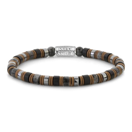 Rebel & Rose Jewelry Bracelet No Balls Please - Slices - Mixed Grey - 6mm 60150-S - 620429