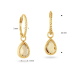 JAckie 14krt gouden creolen met oorbedels Amstel Citrien JKE25.560 - 620473