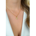 ZINZI zilveren collier met zon hanger, bezet met witte zirkonia  42-45cm verguld  ZIC2741 - 620483