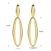 14krt gouden oorhangers schakel 42 mm - 620504