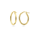 14krt gouden oorbellen met zilveren kern ronde buis 23x2mm - 620505