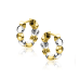 ZINZI gold plated bicolor oorringen rondjes 13,5x2,5mm ZIO2273 - 620553