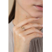 ZINZI zilveren ring met  open hartje 8mm en witte zirconia's verguld ZIR2566 - 620568