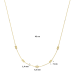 14krt gouden collier famtasie 43 cm (B0261) - 620621