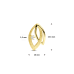 14krt gouden hanger poli/mat diamant 0.02ct H SI 15,5 mm - 620640 14krt gouden hanger poli/mat diamant 0.02ct H SI 15,5 mm - 620640