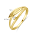 14krt gouden ring poli/mat met diamant 0.02ct H SI - 620642