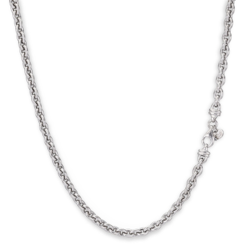 Monzario Zilver Collier ovaal jasseron 50cm 6mm ARG175C - 620700