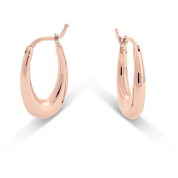 Monzario 14krt rood gouden creolen 13.5x21mm - 620724