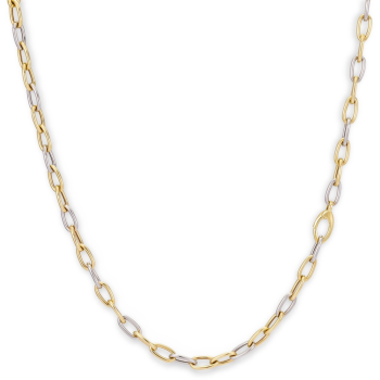 Monzario 14krt bicolor gouden collier 5.5mm 45cm - 620727