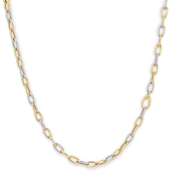 Monzario 14krt bicolor gouden collier 5.5mm 45cm - 620727