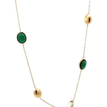 Monzario 14krt gouden collier Multicolor 45cm - 620740