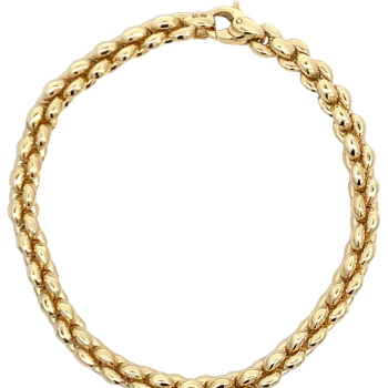 Monzario 14krt gouden armband 6mm 20cm - 620741