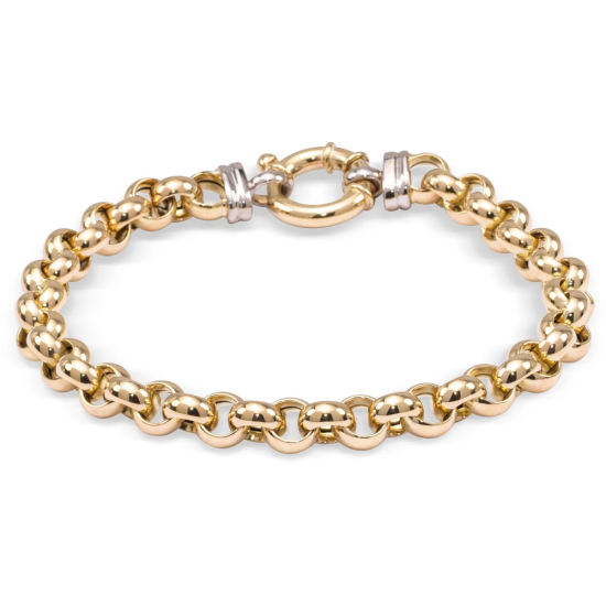 Monzario 14krt gouden armband jasseron 7mm 20cm - 620742