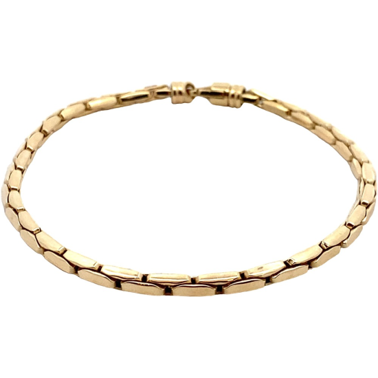 Monzario 14krt gouden armband 3.5mm 19cm - 620746