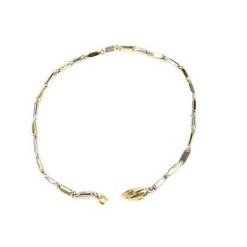 Monzario 14krt bicolor gouden armband 19cm 3.5mm - 620748