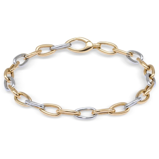 Monzario 14krt bicolor gouden armband 5.5mm 19cm - 620749