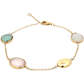 Monzario 14krt gouden armband Multicolour 19cm - 620752