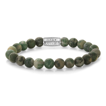 Rebel & Rose Jewelry Bracelet Green Gardener 8mm 80125-S - 620901 Rebel & Rose Jewelry Bracelet Green Gardener 8mm 80125-S - 620901