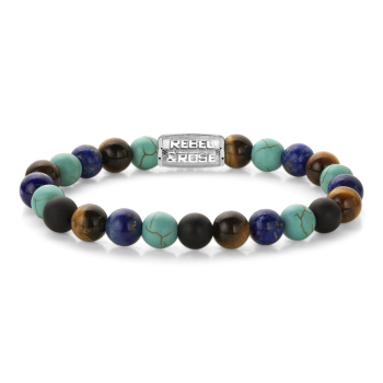 Rebel & Rose Jewelry Bracelet Mix Turquoise 8mm 80127-S - 620902 Rebel & Rose Jewelry Bracelet Mix Turquoise 8mm 80127-S - 620902