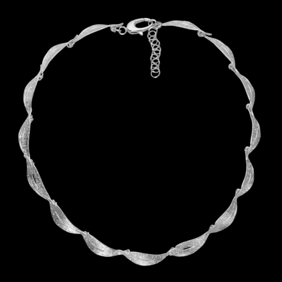 Sanjoyo collier zilver bladvormig - 620919
