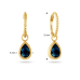 Jackie 14krt gouden oorbellen Amstel London Blue JKE26.617 - 620942